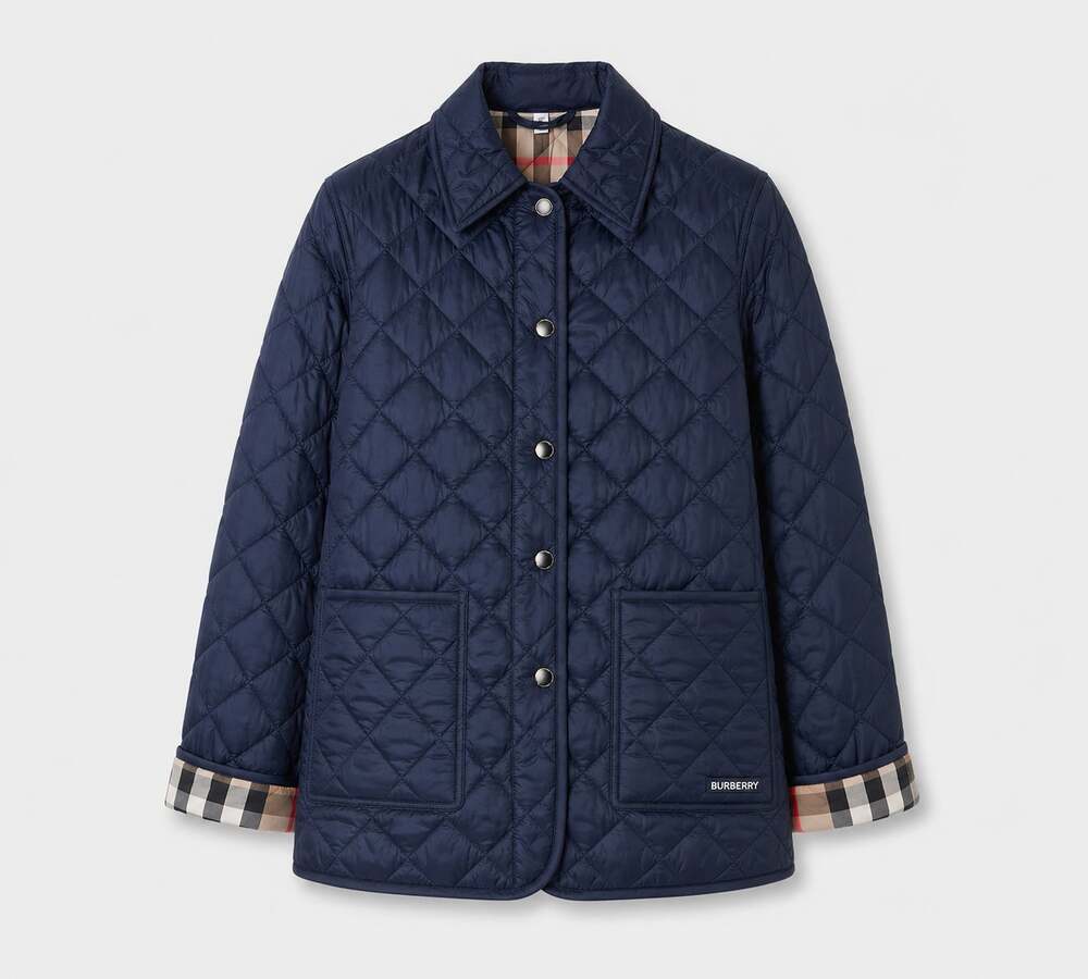 Burberry brand new Quilted Nylon Jacket navy Color $1250+ L